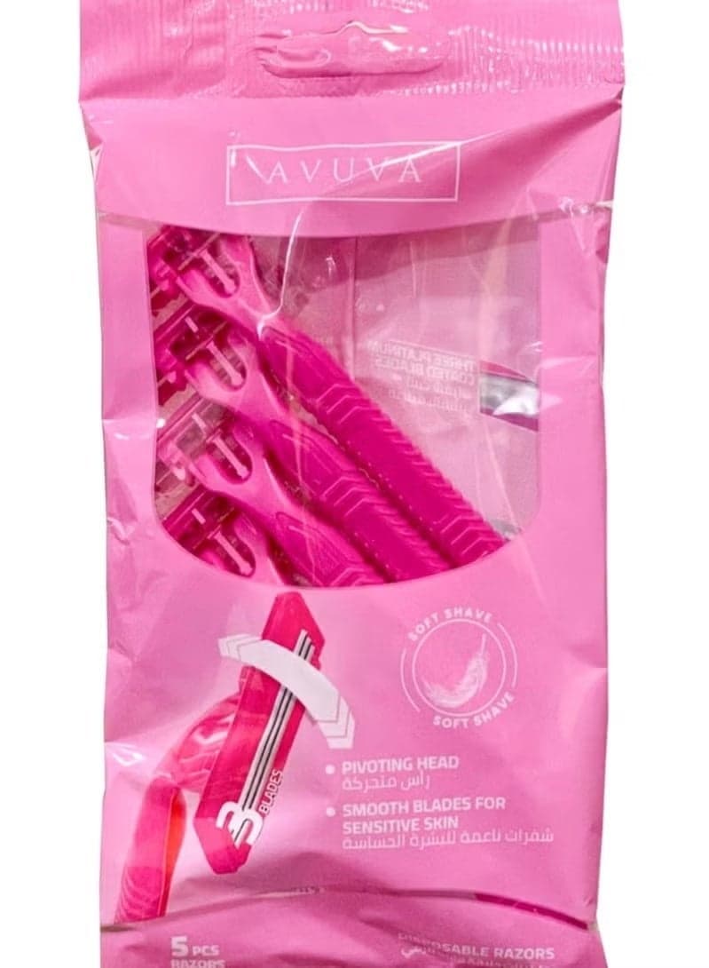 Pivoting Head Smooth Blades For Sensitive Skin For Women 5 PCS Women's Razors & Blades
