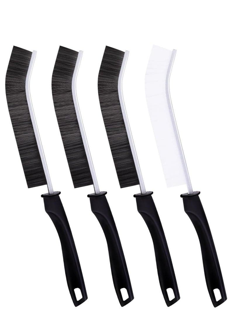 Thin Gap Cleaning Brushes for Corners & Crevices, Narrow Dust Remover Brushes for Window Tracks, Stoves, Sink Edges and Hard-to-Reach Areas, Ergonomic Handle, 4 Pieces
