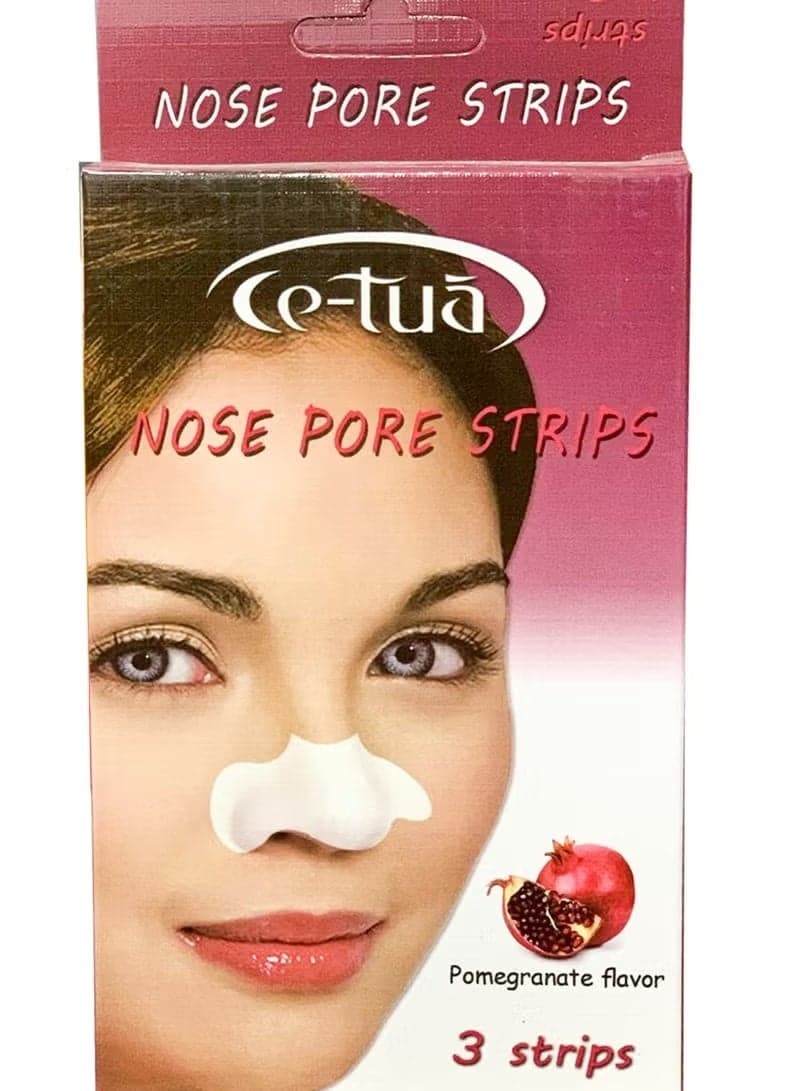 Ce-Tua Nose Pore Strips Pomegranate Flavor - 3 Strips (Packaging may vary) Blackhead Remover Nose Strips