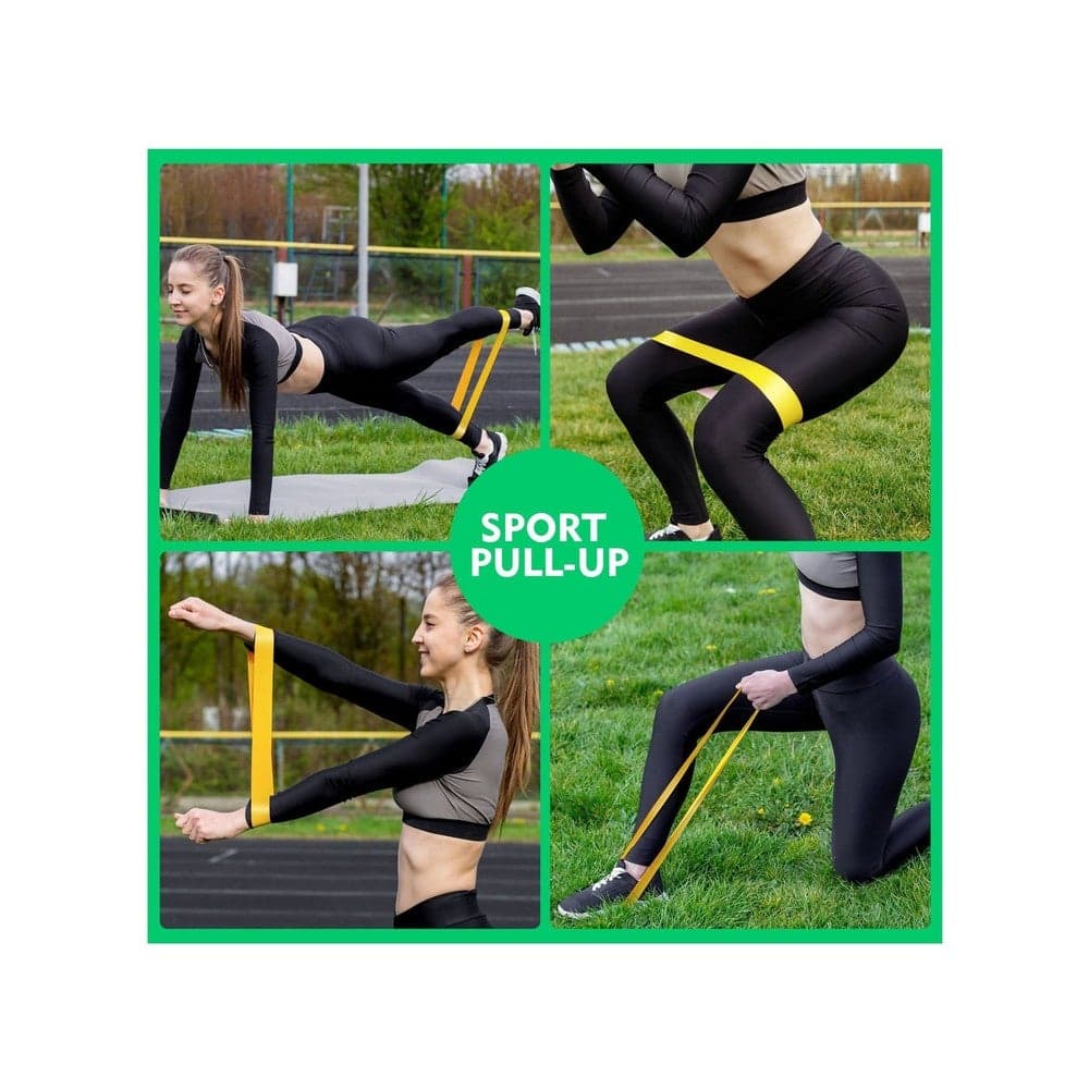 5 Pieces/Set Latex Gym Strength Training Rubber Loop Bands Fitness Crossfit Equipment Yoga Exercise Pull Rope Elastic Bands For Fitness, In 6 Levels, In 5 Color Resistance Bands (٦)