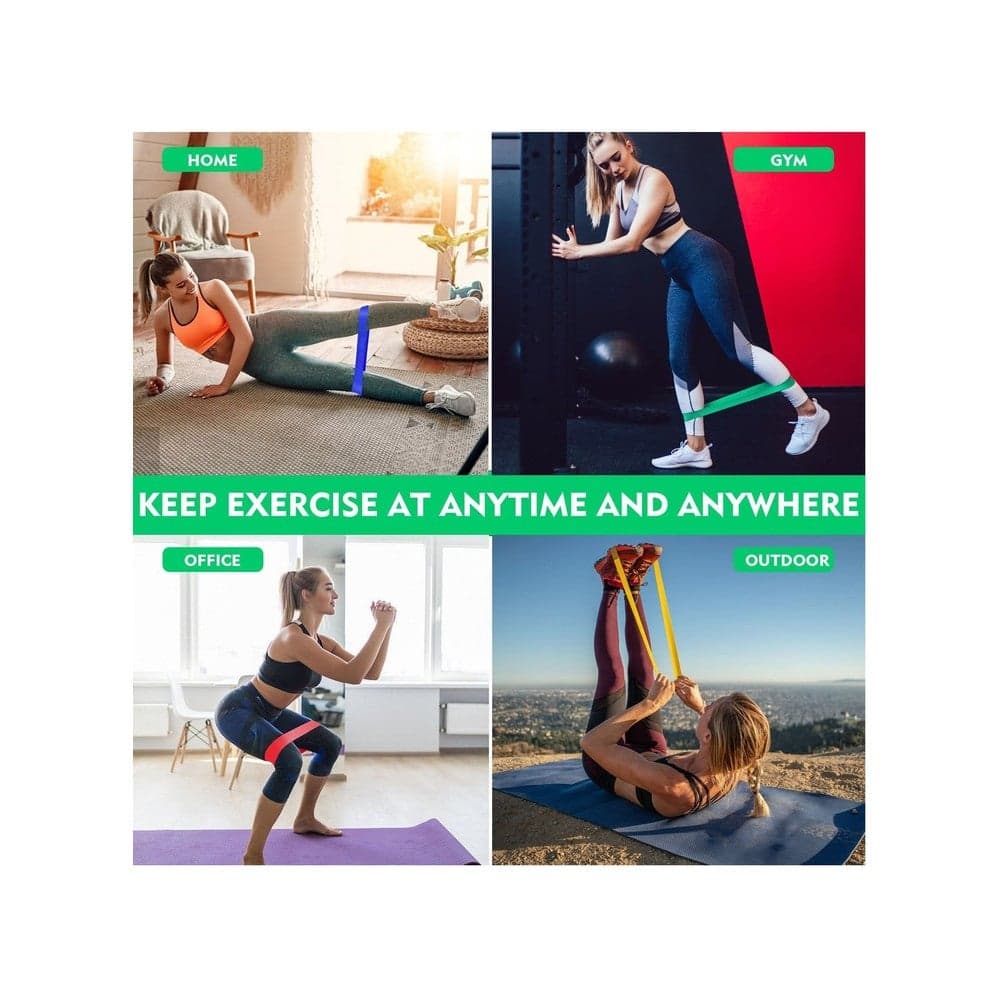 5 Pieces/Set Latex Gym Strength Training Rubber Loop Bands Fitness Crossfit Equipment Yoga Exercise Pull Rope Elastic Bands For Fitness, In 6 Levels, In 5 Color Resistance Bands (٧)