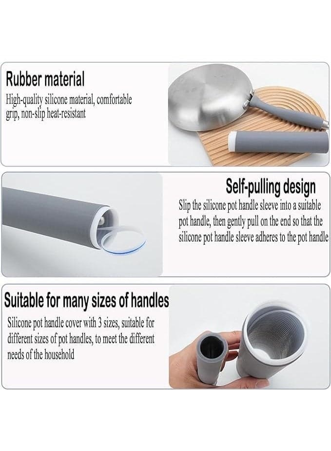 Pot Handle Heat Protector – Silicone Hot Skillet and Pan Cover, Non-Slip Heat Insulating Sleeve for Safe Cooking, Soft Comfortable Grip, Resistant to High Temperatures (8)