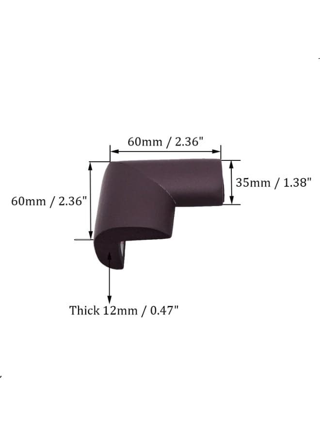 Soft Foam Corner and Edge Protector for Kids, Long Corner Guard, Child Safe Desk Protector, Brown Corner Guard Guards and Locks (2)