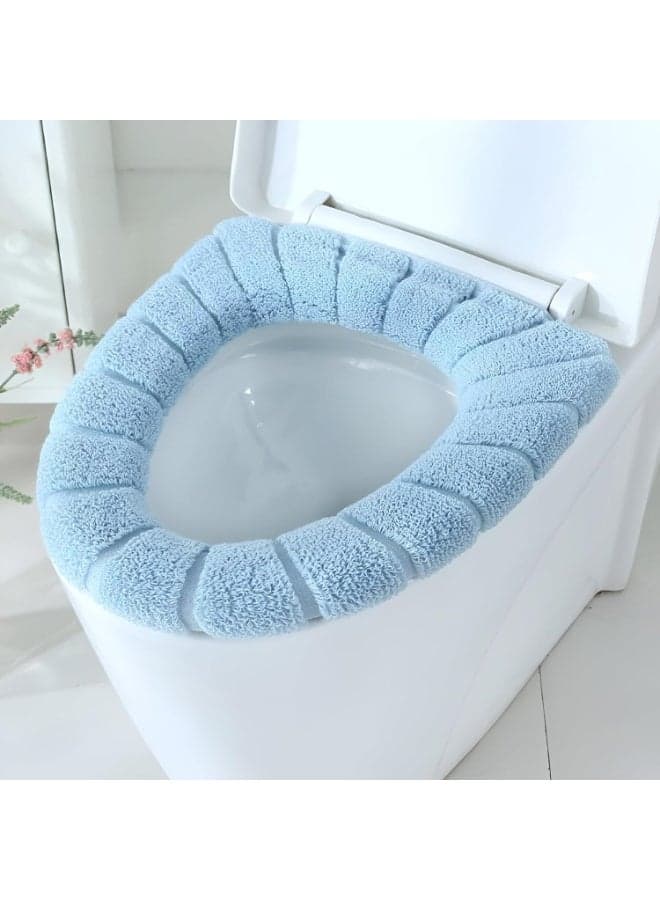 Plush Toilet Seat Cover – Strong Leather Base – Non-Slip Grip – Easy On and Off – Ideal for Home & Apartments-Random color Toilet Lid & Tank Covers (٤)