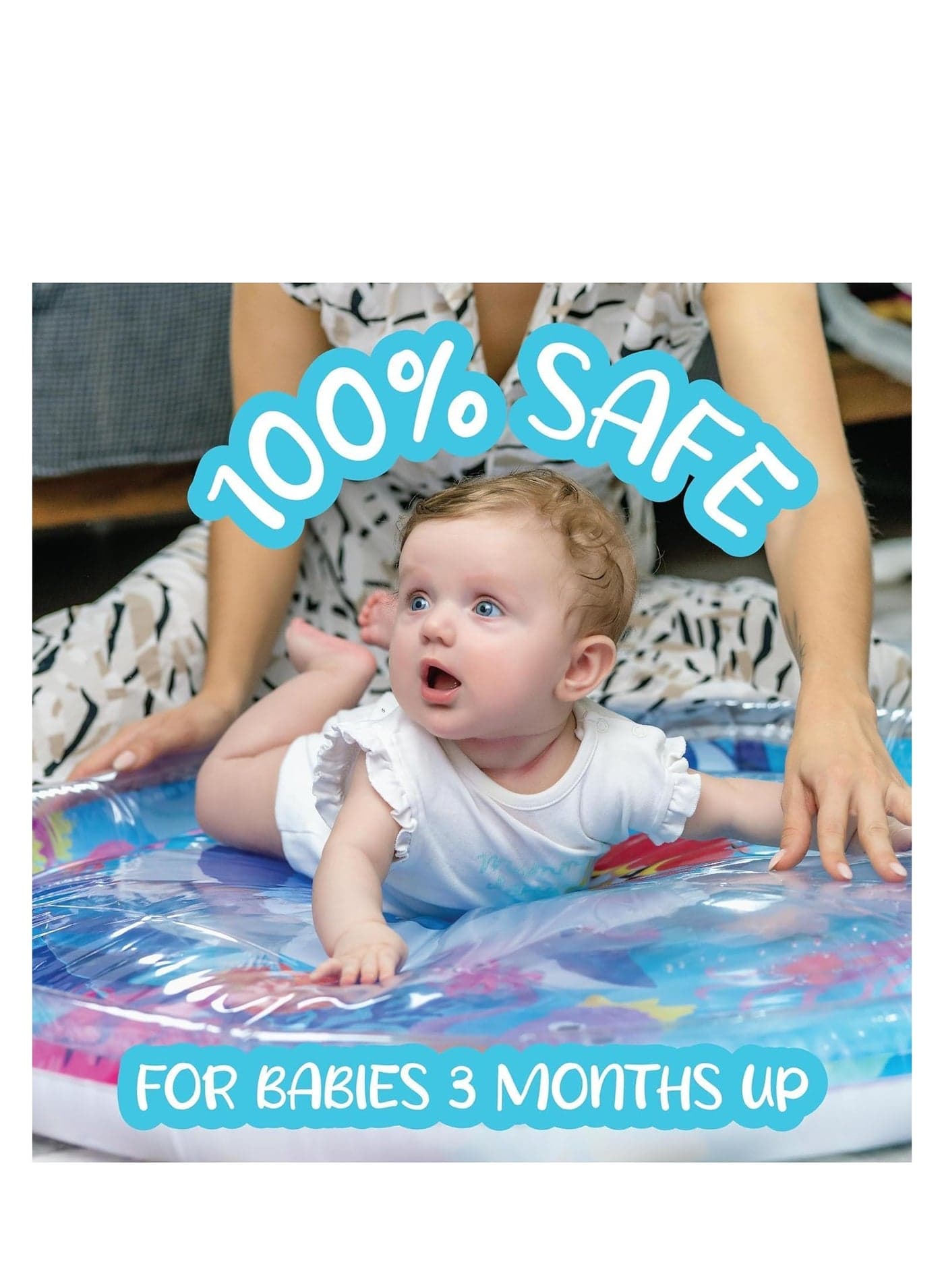Baby Rug, Interactive Water Rug for Kids, Safe Toy with Colorful Marine Designs, Sea Shapes Water Rug for Kids (Circular) by TOYS-EGYPT Back Scratchers (٦)