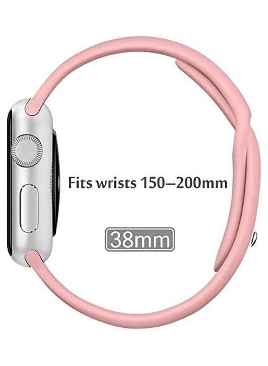 Sport Band for Apple Watch 44mm 42mm 45mm 49MM, Soft Silicone Strap Replacement iWatch Bands for Apple Watch Sport Series 4/5/6/7/8/Se - Pink M/L Smartwatch Bands (3)