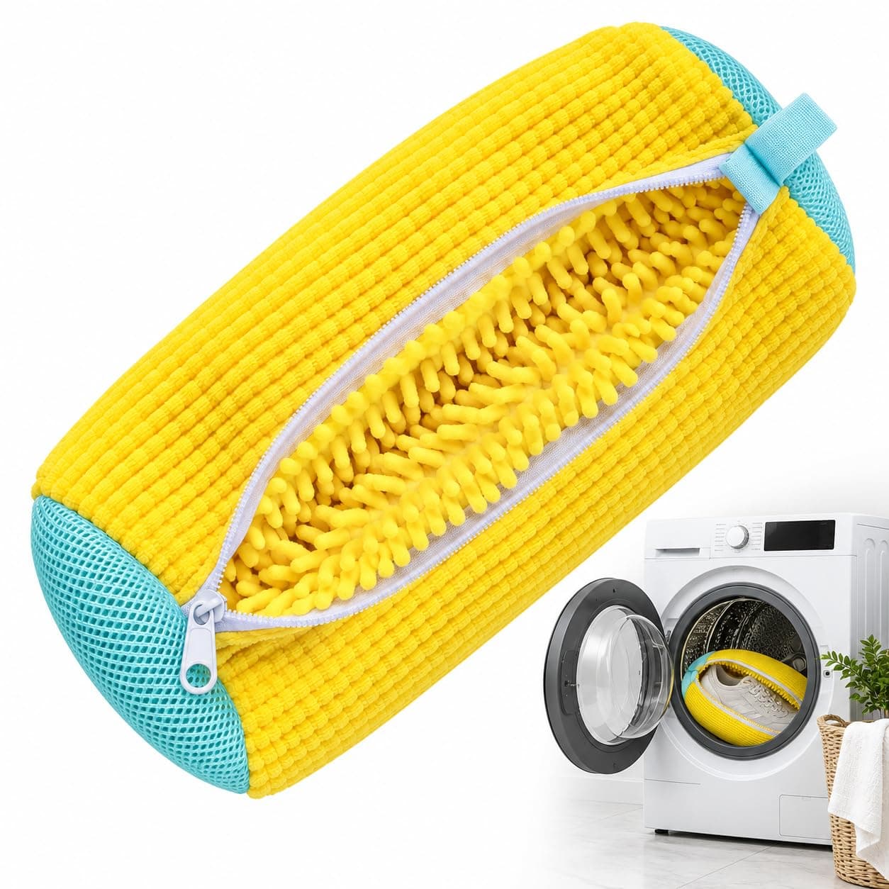 Shoe Washing Bag for Washing Machine, Reusable, 1 Piece, Yellow