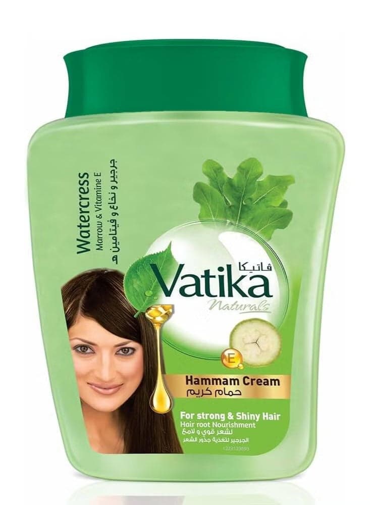Vatika Naturals Hammam Cream Watercress & Marrow & Vitamine E 450 GM Hair & Scalp Treatments Masks