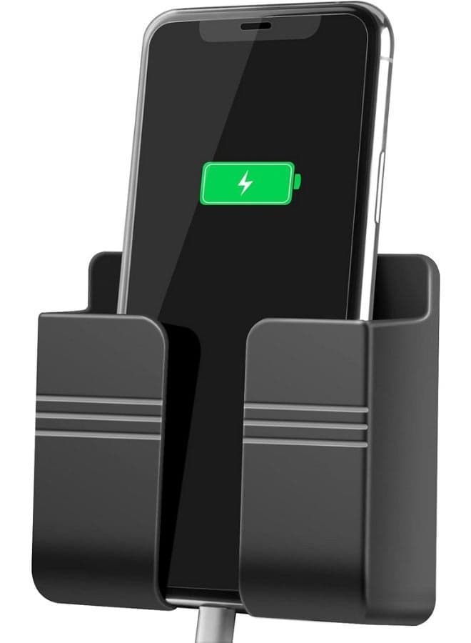Wall Mount Phone Holder, Remote Control and Mobile Phone Holder, Multipurpose Stand with Phone Charging Hole, Strong Double Sided Adhesive Multicolor Phone Grips & Stands (٢)