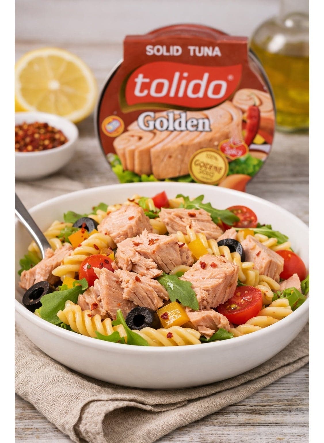 Tolido Golden Solid Tuna – Spicy, Premium Quality, High Protein, Ready‑to‑Eat Canned Tuna (٤)
