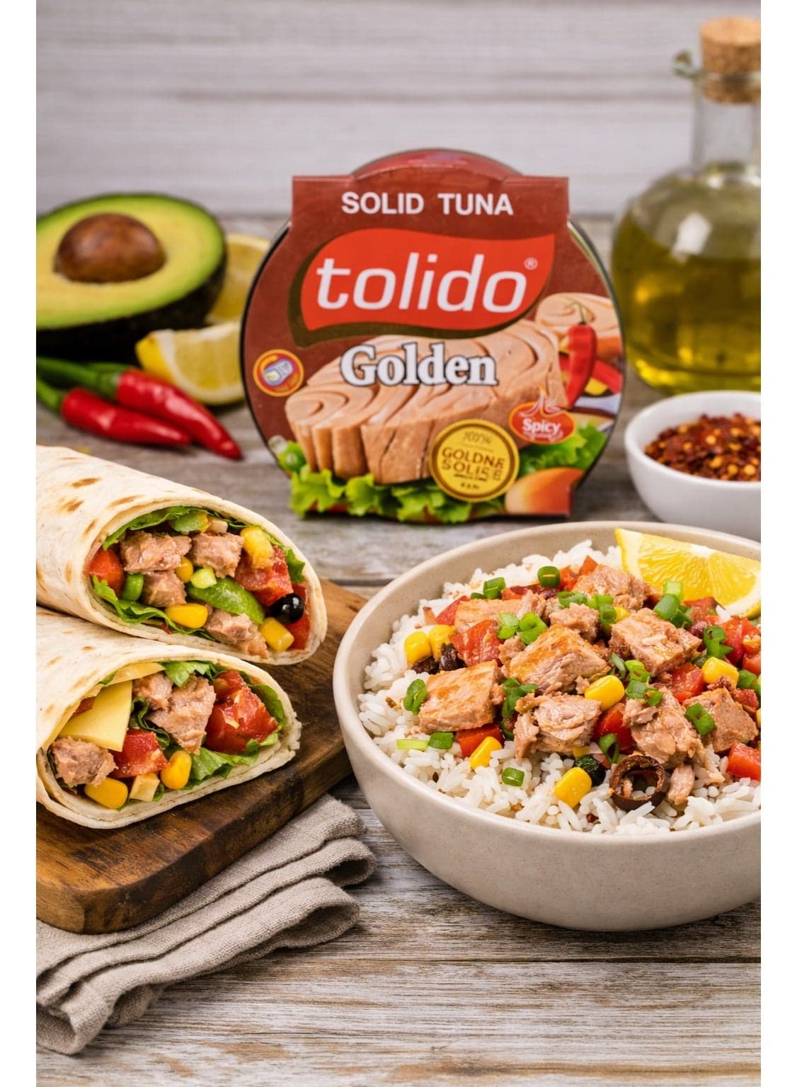 Tolido Golden Solid Tuna – Spicy, Premium Quality, High Protein, Ready‑to‑Eat Canned Tuna (٥)