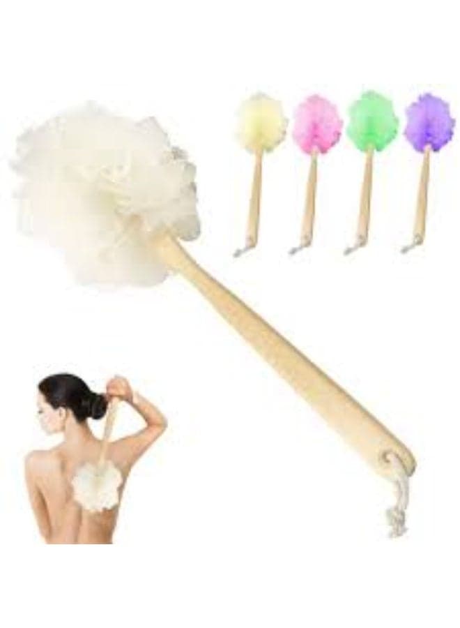 maya accessories Wooden Handle Bath Brush (Color May Vary) 1PC Loofahs, Sponges & Poufs (٣)