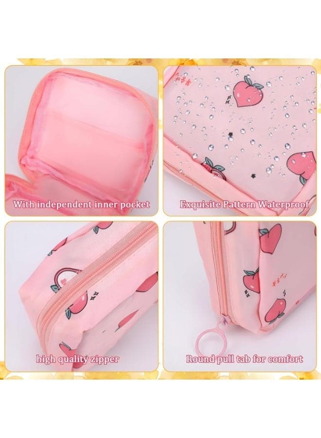 Stylish and Functional Sanitary Napkin Storage Bag, Compact Period Essentials Organizer for Sanitary Pads and Personal Care Items, Convenient Portable Pouch for Teen Girls and Women at Home, Travel and On the Go Cosmetic & Toiletry Bags (4)