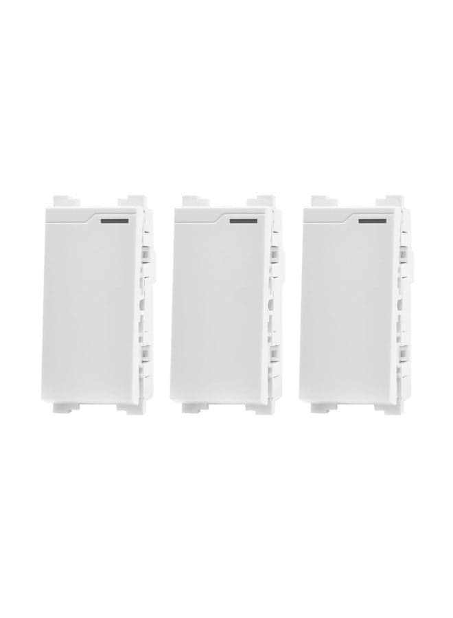 3 pieces of single white tab switch, 16 amps - Sanchi Sharm