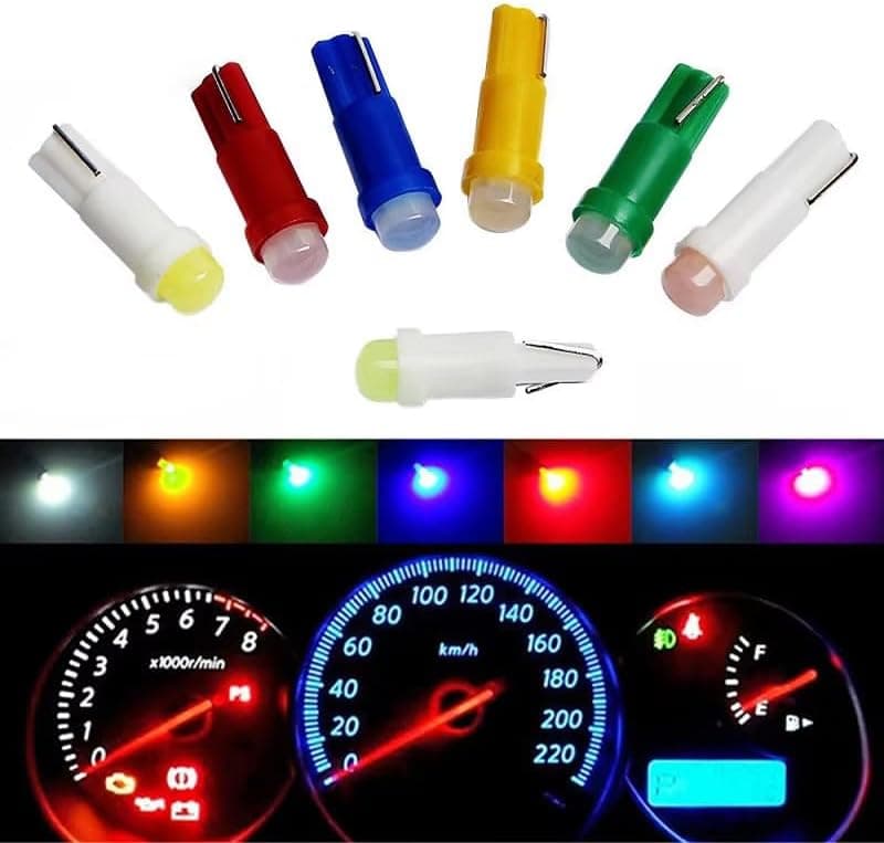 Energy Saving LED Bulbs - Perfect Lighting - Compact and Powerful Design - Bright Light - SAVAYA LED Car Gauge Kit - SAFAYA T5 LED Bulbs (Red - 10 Pieces) - By KaberMisr 2020 Vehicle Headlights (٣)