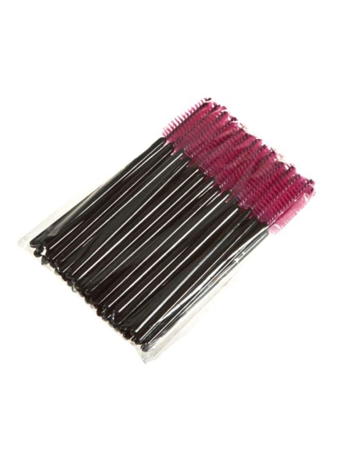 50-Piece One-Off Eyelash Brush Set Black/Pink Eye Brushes