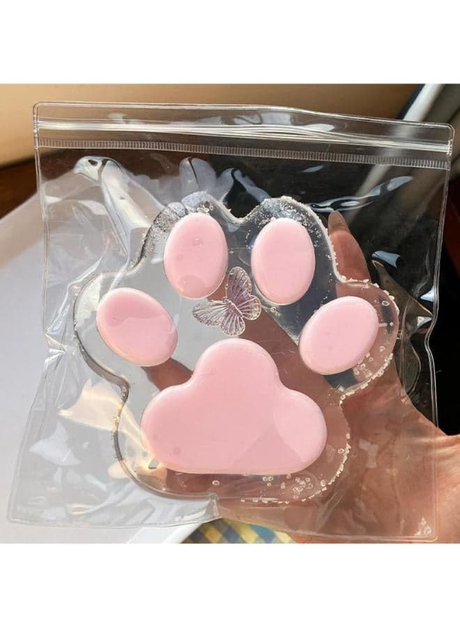 Large Cat Paw Squishy Toy, Big Cat Paw Squishy Squishies Squeeze Toys Squishy Cute Soft Silicone Cats Paw Fidget Sensory Toys squishies Toys for Kids Gifts for Adults Women Kids (Pink)