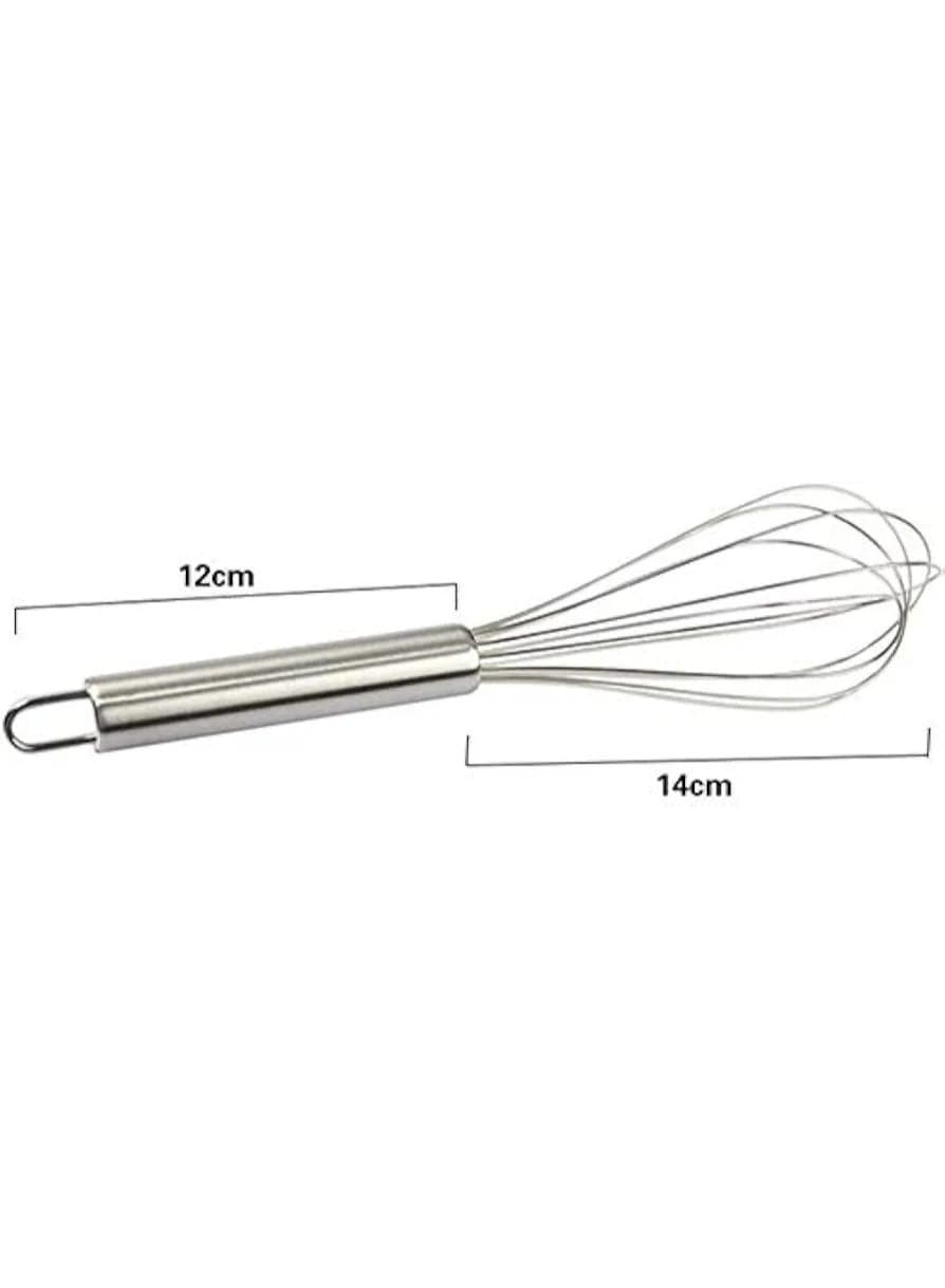 Stainless Steel Hand Wire Whisk Professional Kitchen Whisking Tool for Blending Beating and Stirring Eggs Cream and Sauces Durable Ergonomic Design with Hanging Loop (2)