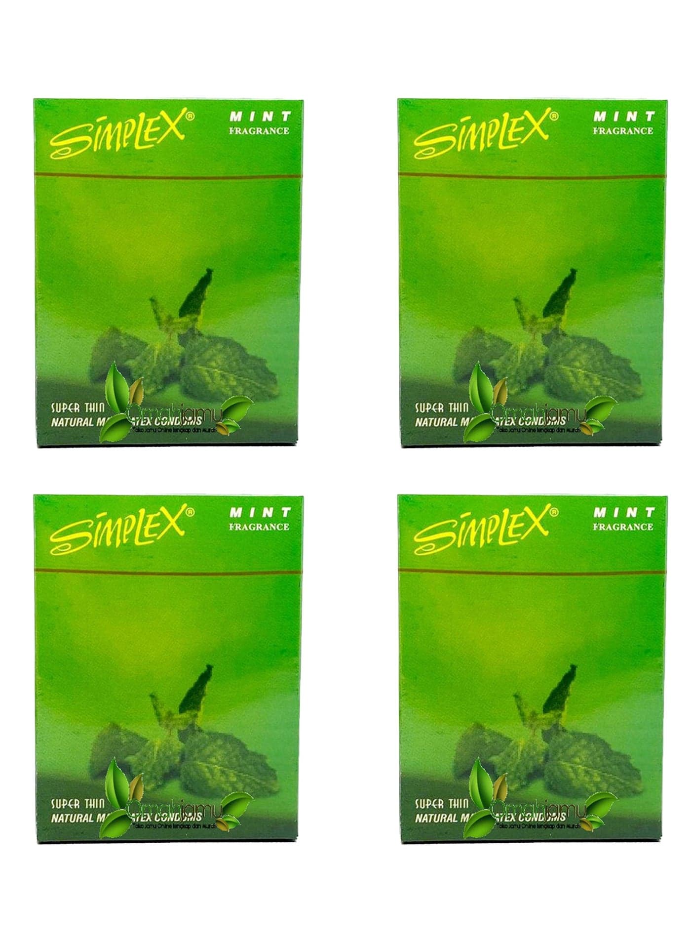SIMPLEX Mint Condoms -4 Packs of 3 Pcs Family Planning & Contraceptives