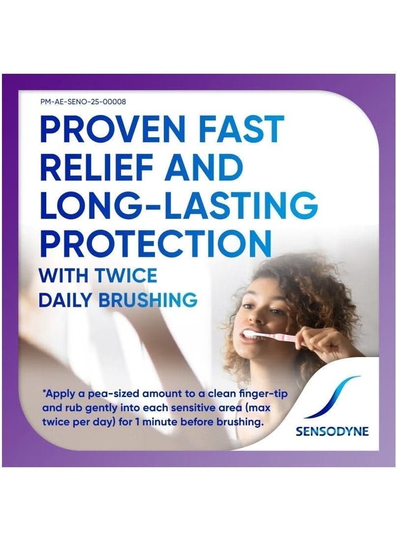 Rapid Action Mint Toothpaste for Sensitive Teeth 75ml - Clinically Proven Fast Sensitivity Relief & Cavity Protection (٥)