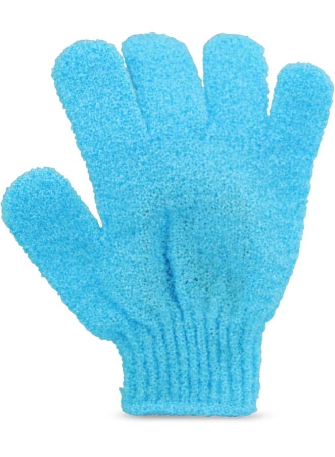 Shower Gloves Bath Body Exfoliator Mitts Scrubs Away Ingrown Hair Dead Skin Cell Remover Loofah Spa Massage Exfoliating Gloves 1PC may vary color (٤)