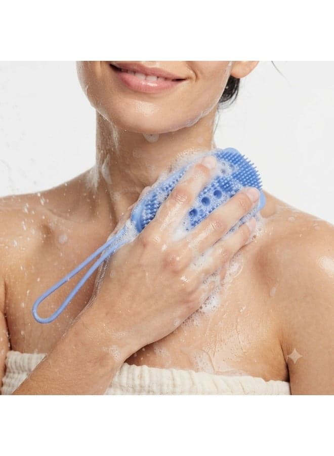Silicone Body Shower Brush with Hanging Strap for Cleaning & Exfoliating Skin (2)
