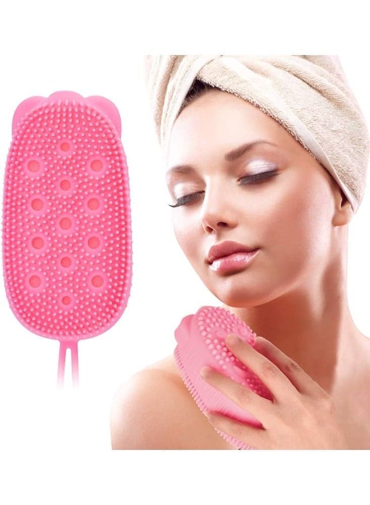 Silicone Body Shower Brush with Hanging Strap for Cleaning & Exfoliating Skin (3)