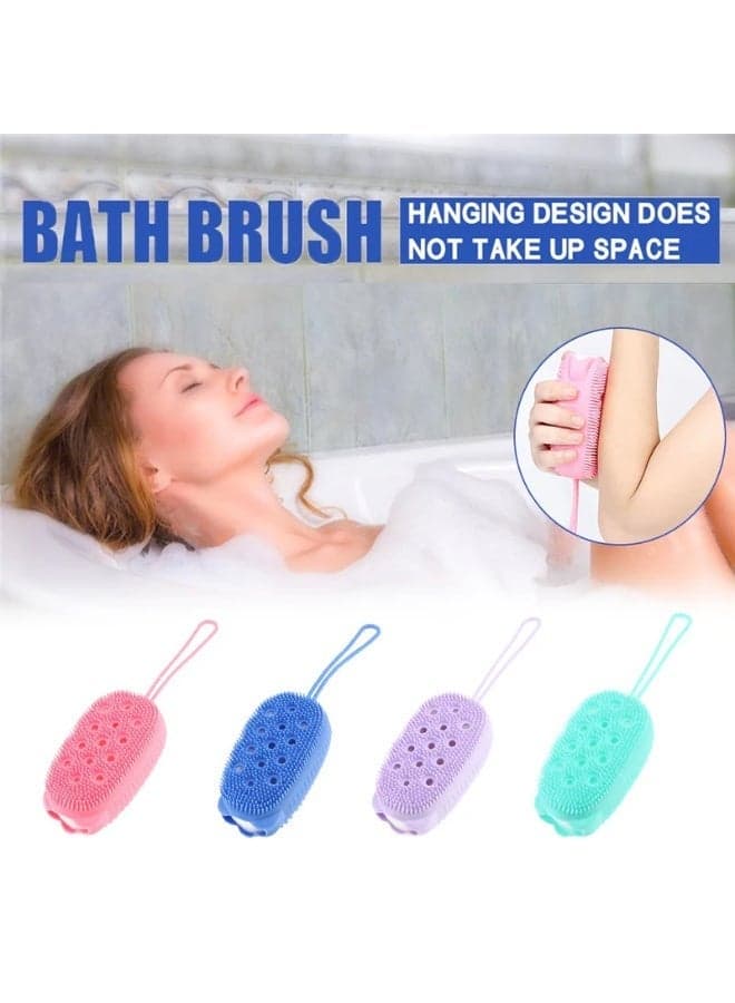 Silicone Body Shower Brush with Hanging Strap for Cleaning & Exfoliating Skin (4)