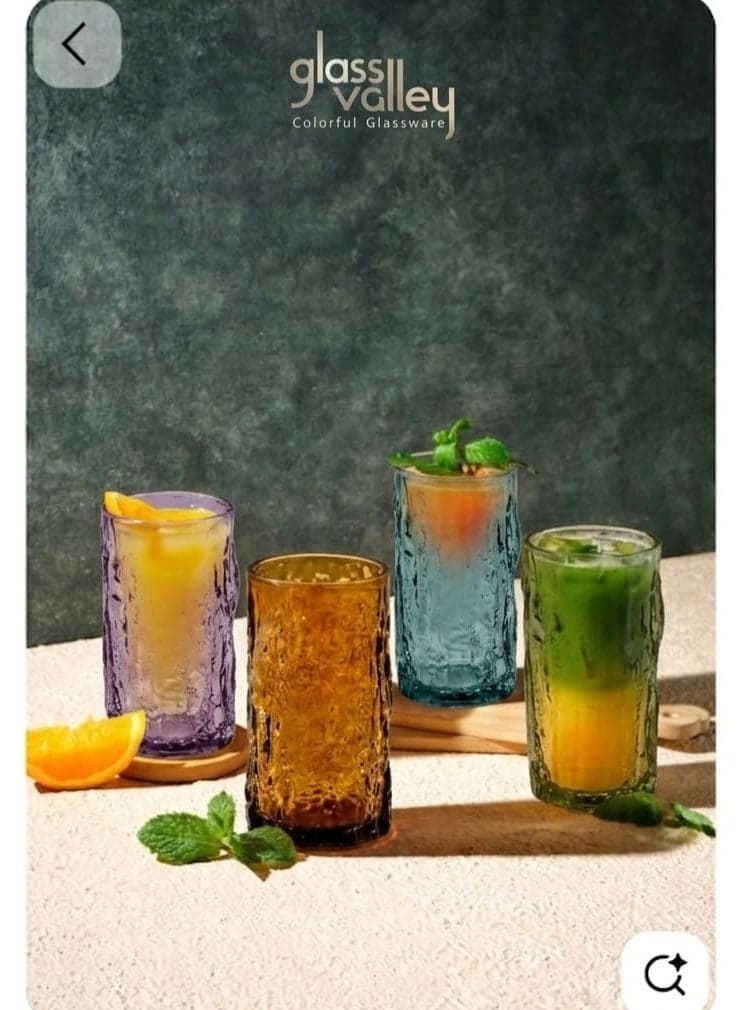 GlassValley Juce Cup L 200 mm -Smoky Purble Glassware & Drinkware (3)