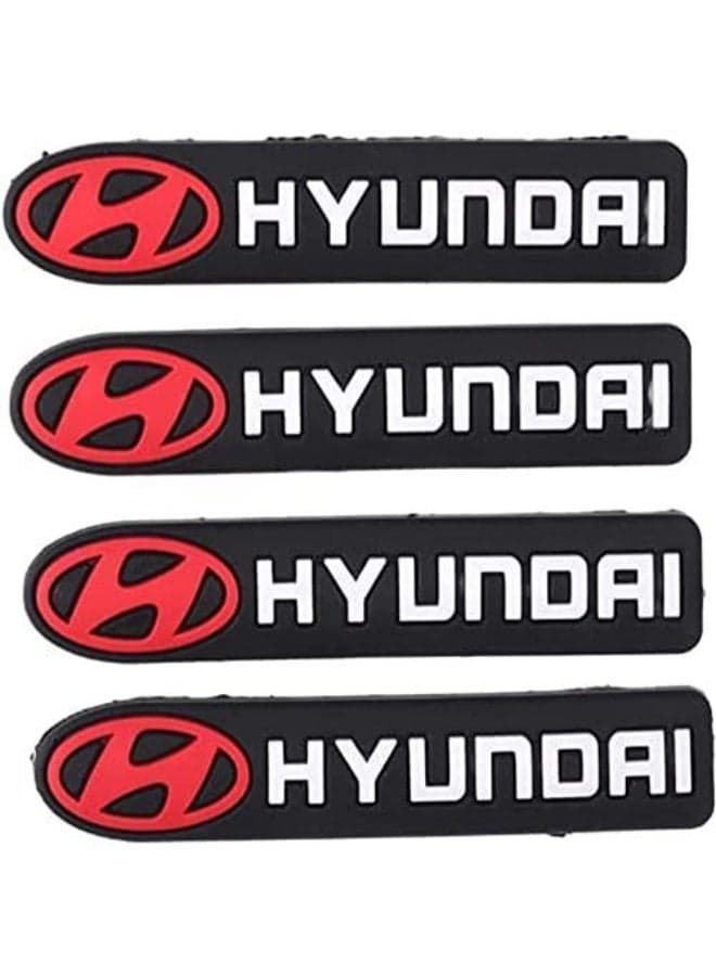 Hyundai Flexible Silicone Anti-Scratch Car Door Stopper - Door Edge Protector - Set of 4 Pieces Decals & Stickers
