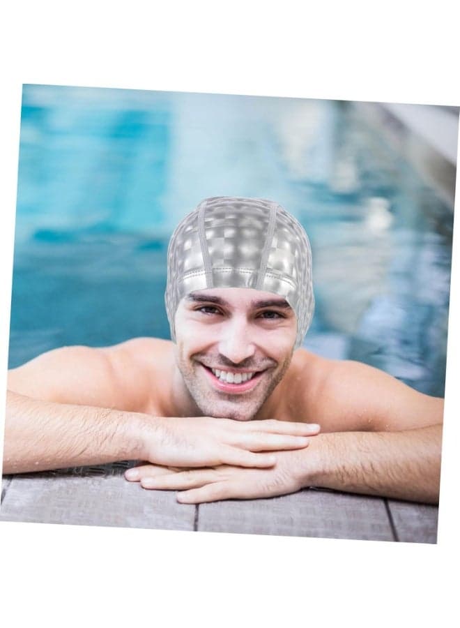 Swimming Cap, Swim Hair Protective Hat, Adult Swim Hat, Unisex Swimming Hat, Unisex Swim Hat, Pu Swimming Hat, Adult Swimming Supplies, Swim Caps for... (3)