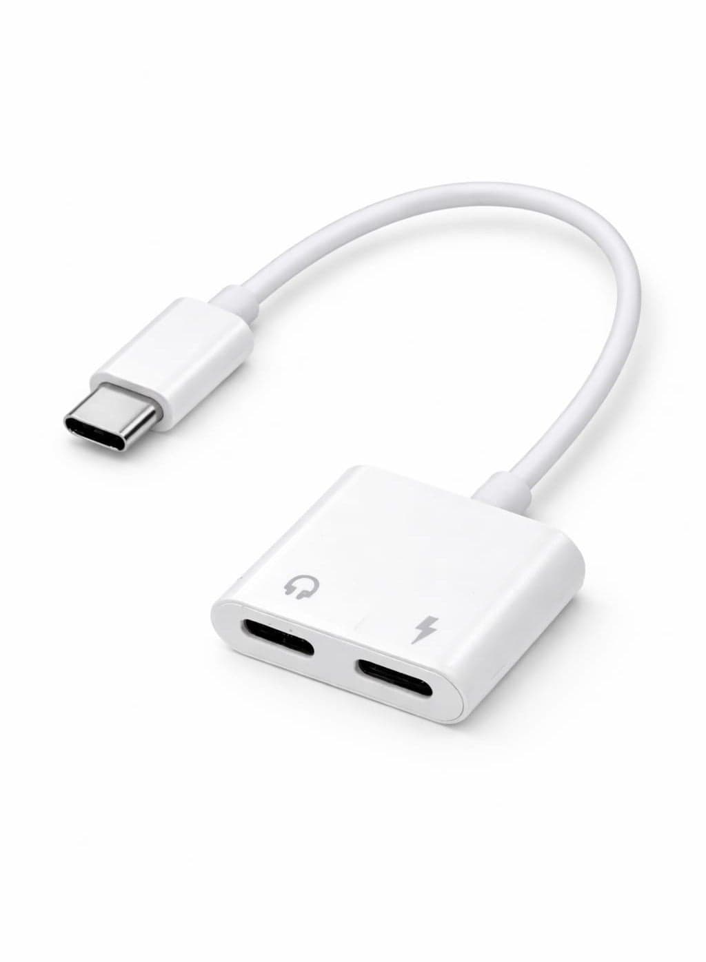 2 in 1 Type-C OTG Convertor Headphone Audio & Charge Adapter Dual Type-C Audio Splitter Music Play and Charging Support Data Cables