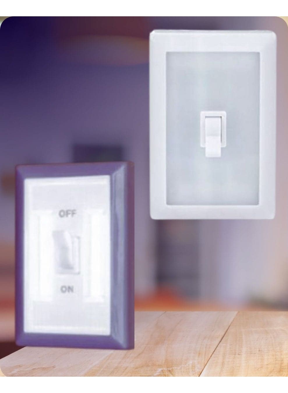 Wireless LED touch switch, wall light, white light, 1 unit Light Bulbs