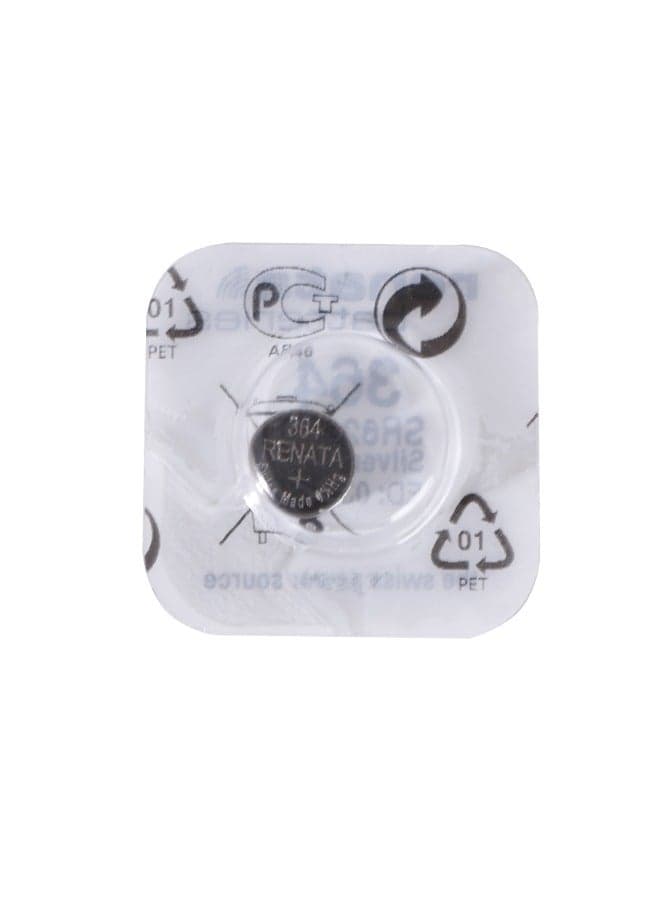 Renata wristwatch battery - Swiss made, 1.55V button cell, Renata Long Life Battery, Strap (1 pcs) 364-1, SR721SW Hearing Aid Accessories