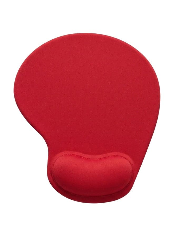 Ergonomic Mouse Pad with Gel Wrist Rest , Non-Slip Soft Memory Foam Mouse Mat, Comfortable Wrist Support Pad for Laptop, PC, Office, Home, Gaming & Work - Red Mousepads