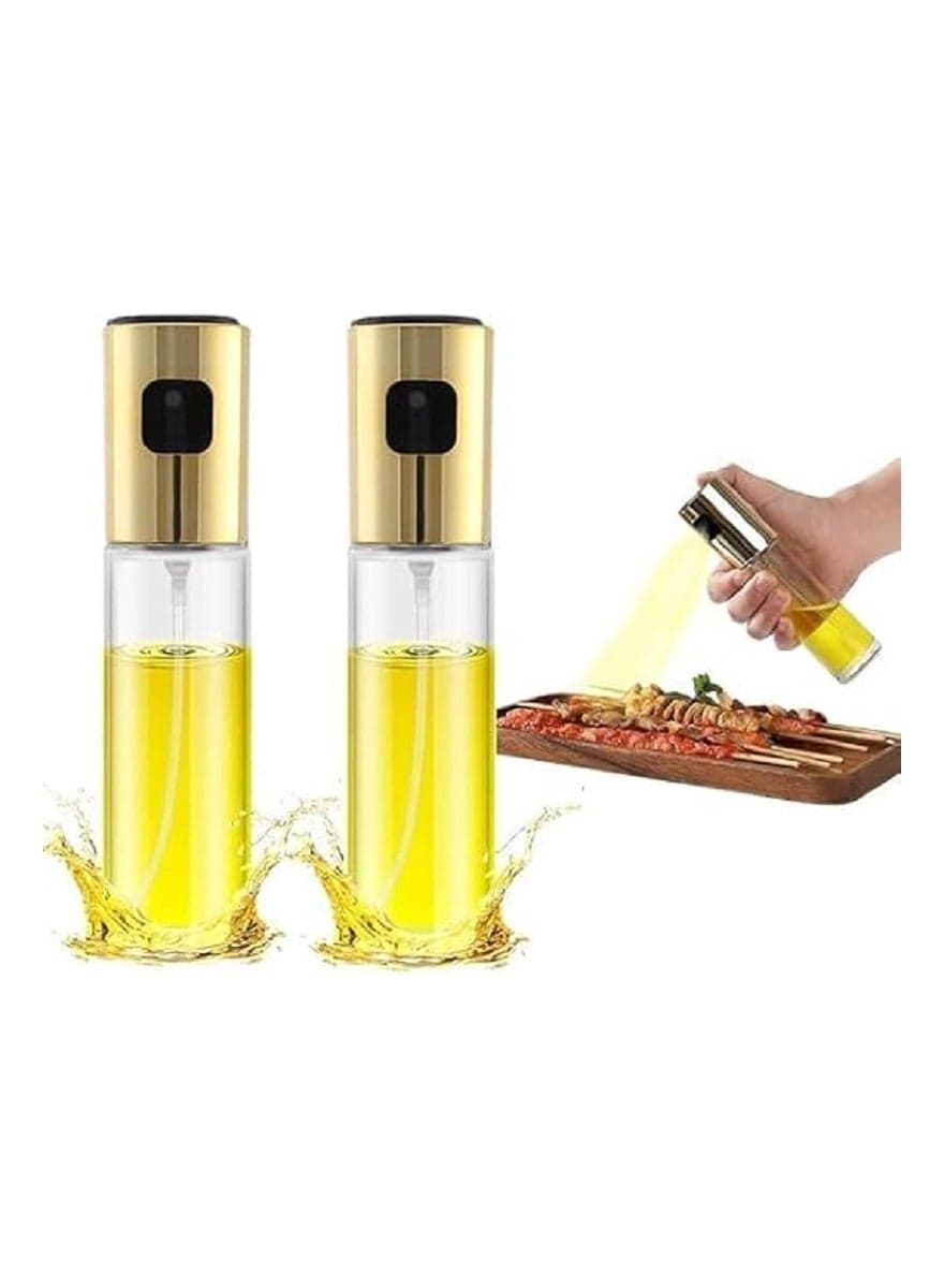 Oil Spray Bottle for Air Fryer, Vegetable Oil, and Vinegar - 100ml Olive Oil Sprayer Dispenser for Cooking - Multicolor (2)