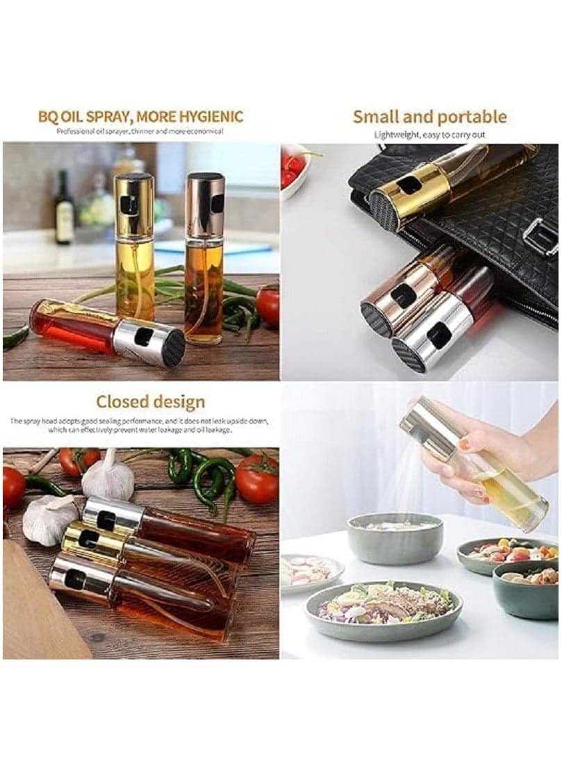Oil Spray Bottle for Air Fryer, Vegetable Oil, and Vinegar - 100ml Olive Oil Sprayer Dispenser for Cooking - Multicolor (5)
