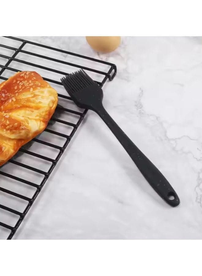 Non stick silicone basting brush for cooking heat resistant black granite (3)