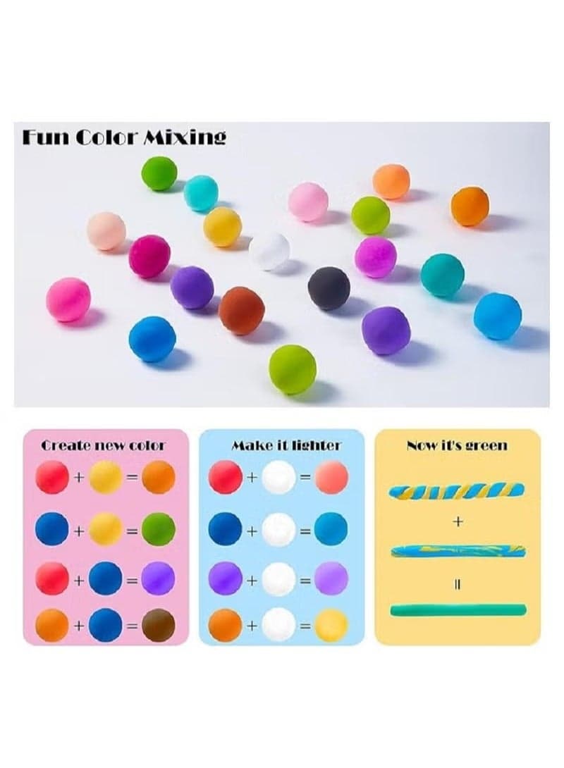 Generic Slym Foam Colorful Modeling Clay Set for Kids, 12-Piece Creative Dough Kit with Shaping Tools, Soft Modeling Clay for Arts and Crafts, Imaginative Play, Creativity and Fine Motor Skills Development, Educational Activity Toy for Boys and Girls (4)