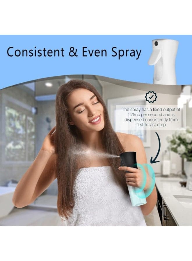 Home Spray Bottle for Hair (200ml) - Continuous Empty Ultra Fine Plastic Water Mist Sprayer – For Hairstyling,Curly Hair,Cleaning, Salons, Plants, Essential Oil Scents (٦)