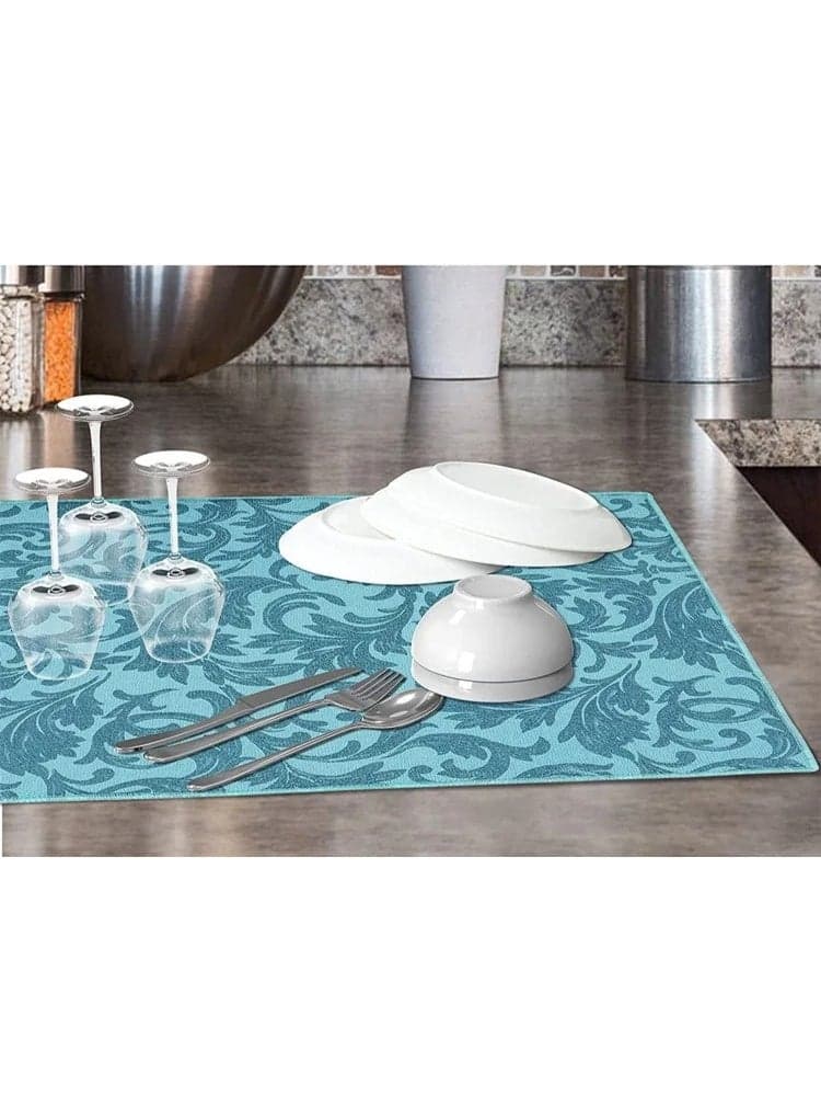 Kitchen Countertop Drying Mat Absorbent Pad for Plates Cups and Cookware Place Mats (٣)