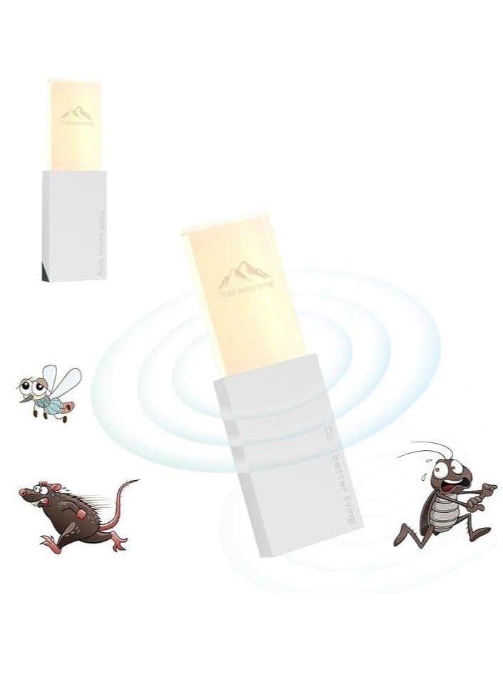 Ultrasonic Mouse Repellent, Mosquito Repellent, USB Ultrasonic Mosquito Repellent, Night Light, Mosquito Repellent, Silent, Pest Control, Odorless, Non-Toxic, Electric 360° (Multicolor) (4)