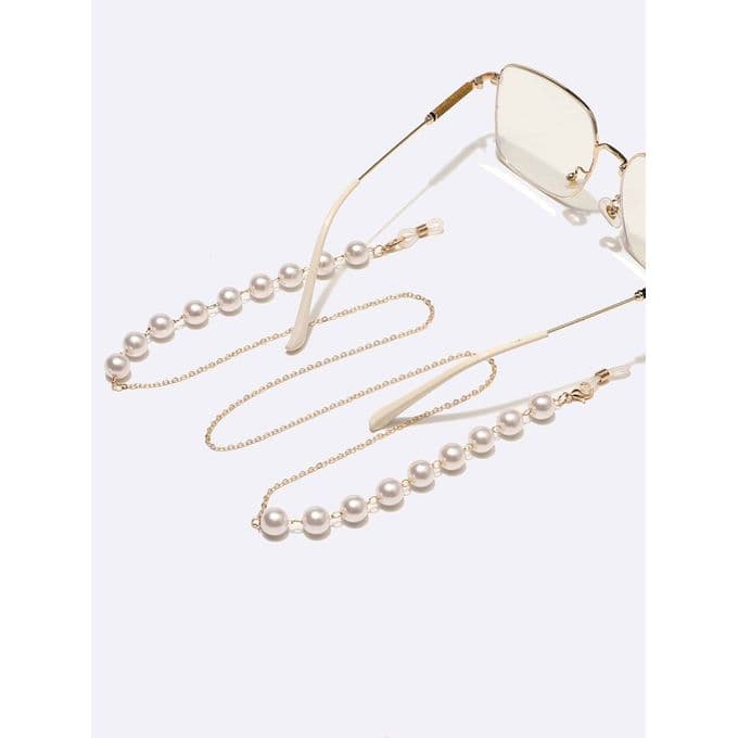 Glasses Chains - Stylish Gold Metal and Beads Accessory Women's Fashion