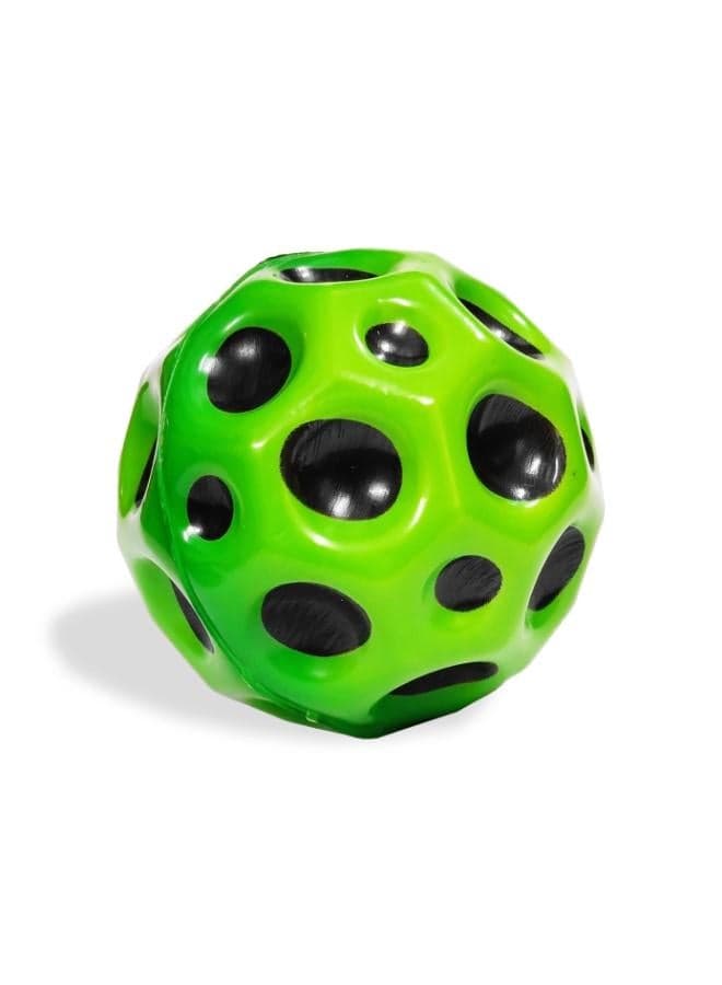 Super High Bouncing Moon Ball for Kids & Adults | Space Crater Design Rubber Ball | High Bounce Reaction Training Ball for Indoor Outdoor Play, (Multi Color, 1 Pcs) Kickball & Playground Balls
