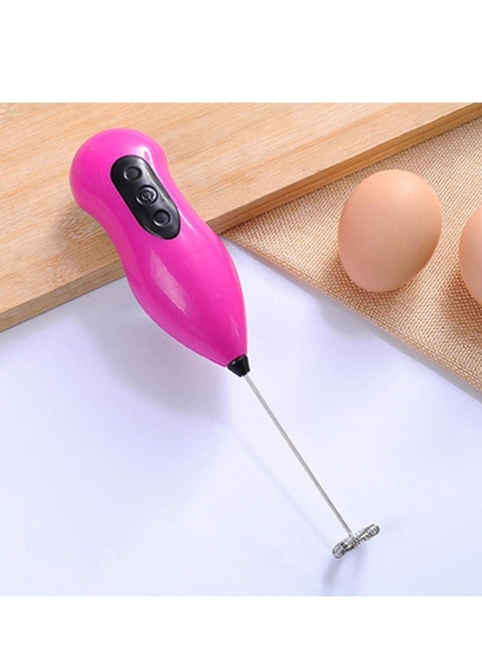Electric Handheld Coffee Milk Egg Beater Whisk Pink Hand Blenders (2)
