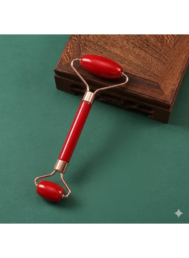 Red Facial Massager and Roller for Skin Tightening and Anti-Wrinkle Massage Rollers (٣)