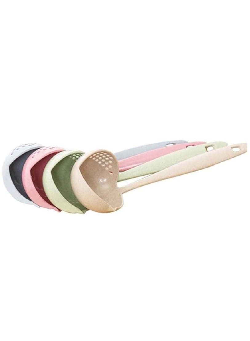 Soup and Cooking Spoon with Long Handle - Multifunctional 2 in 1 Spoons & Spoon Sets