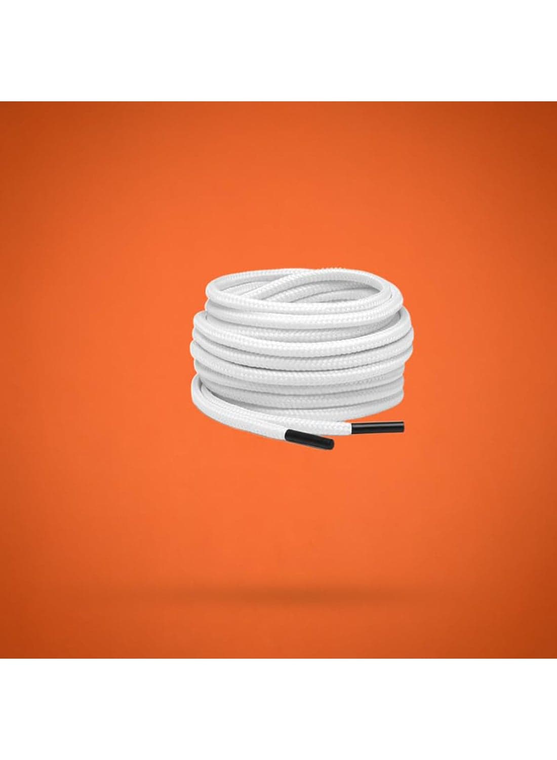 Round Shoe Laces 4mm Thick - Durable Strong Hold for Daily Sports and Casual Shoes - Easy Fit and Secure Stability - 120cm - White-Model1 Shoelaces (٦)