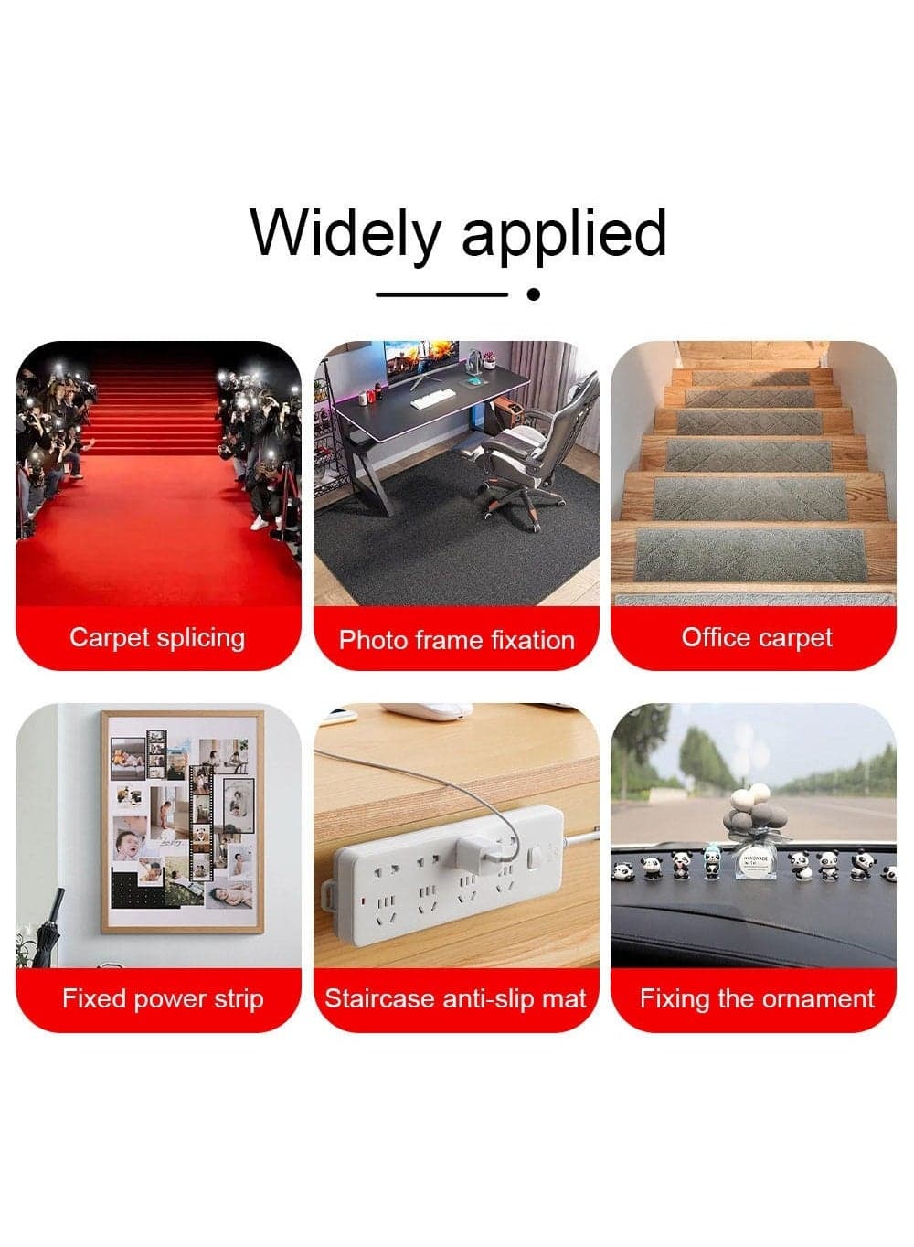 Double-Sided Carpet Tape, Heavy-Duty Rug Gripper And Fabric Mesh Mounting Tape With Strong Adhesion, Reinforced White Gauze Backing, Clean Residue-Free Removal And Easy-Peel Yellow Liner, For Rugs, Mats, Stair-Free Floor Runners, Posters, Crafts And Event Carpeting, Practical Housewarming Gift For Homeowners, 5 cm Wide x 10 m Long (٧)