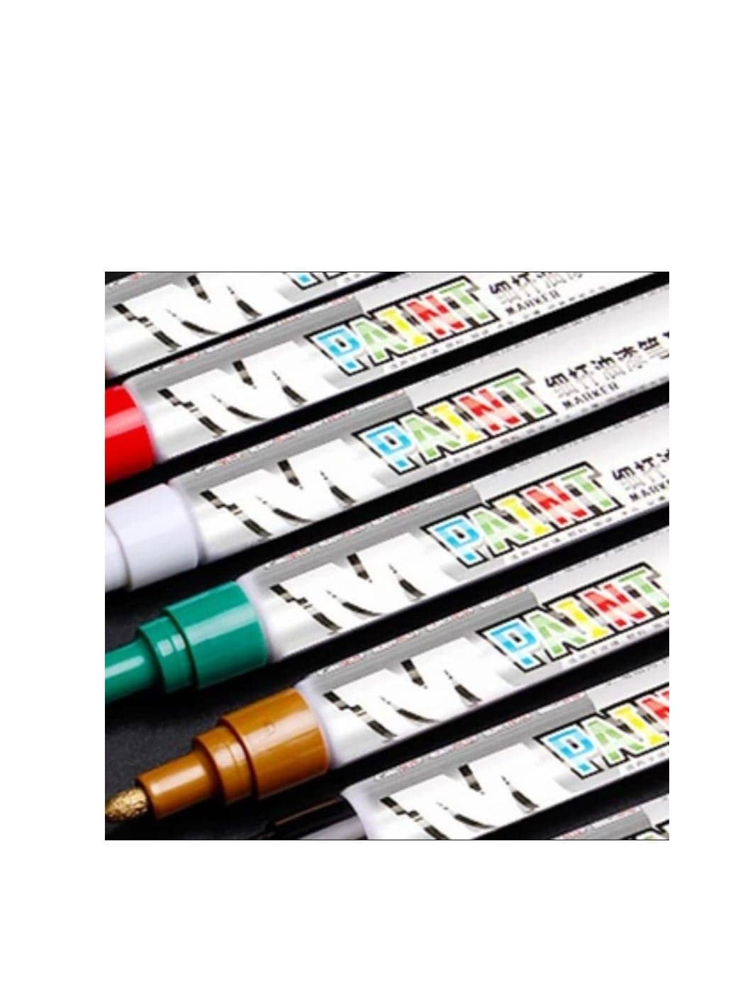 M&G Chenguang thin rod Paint Marker Pen Waterproof Oily - No:AOMY8503 - Red - 1pcs Permanent Markers (3)